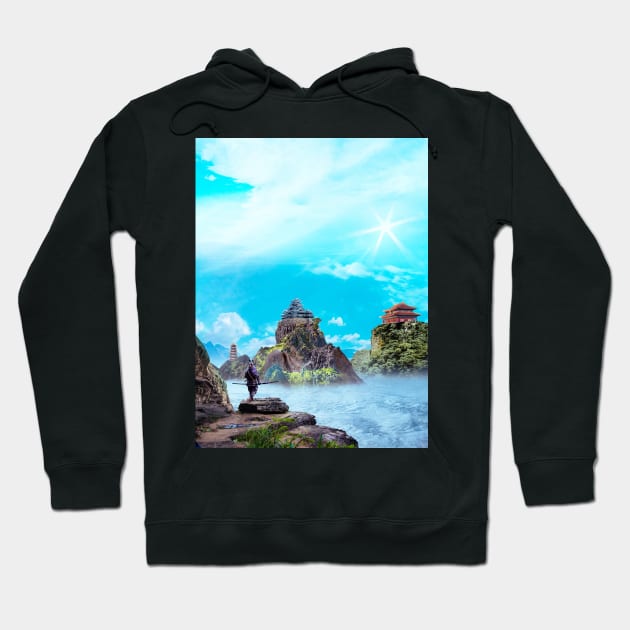 Japanese Cloud Buildings Hoodie by Shaheen01